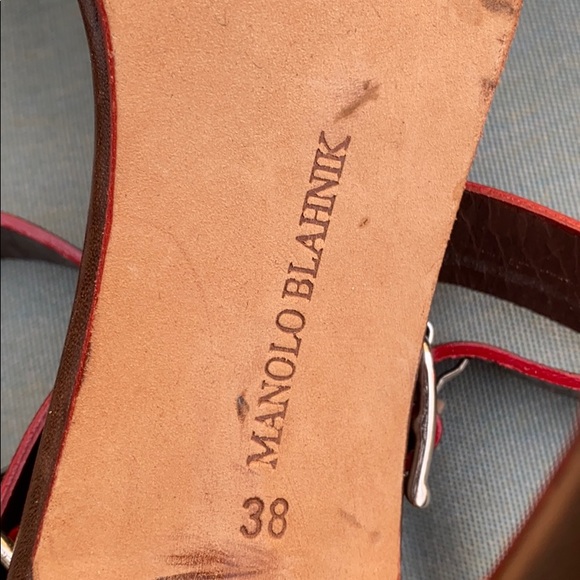 Manolo Blahnik brown leather Sandalsstrap buckles - Picture 9 of 9